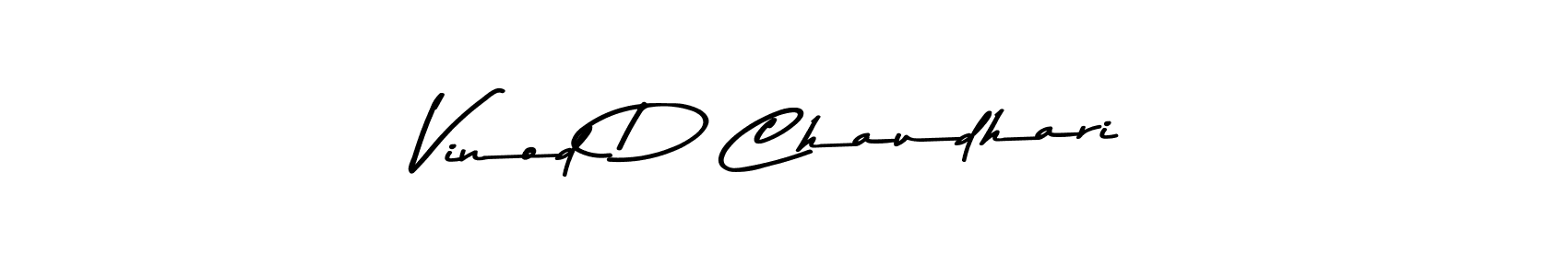 Use a signature maker to create a handwritten signature online. With this signature software, you can design (Asem Kandis PERSONAL USE) your own signature for name Vinod D Chaudhari. Vinod D Chaudhari signature style 9 images and pictures png