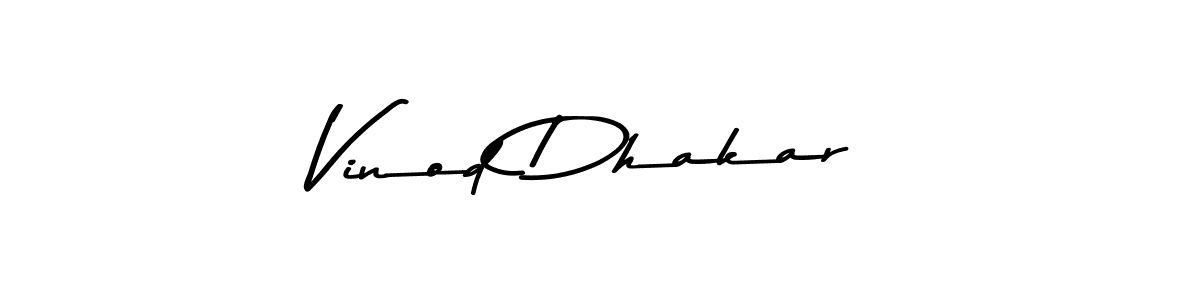 Make a beautiful signature design for name Vinod Dhakar. With this signature (Asem Kandis PERSONAL USE) style, you can create a handwritten signature for free. Vinod Dhakar signature style 9 images and pictures png