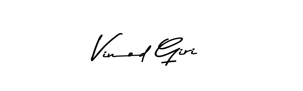 Vinod Giri stylish signature style. Best Handwritten Sign (Asem Kandis PERSONAL USE) for my name. Handwritten Signature Collection Ideas for my name Vinod Giri. Vinod Giri signature style 9 images and pictures png