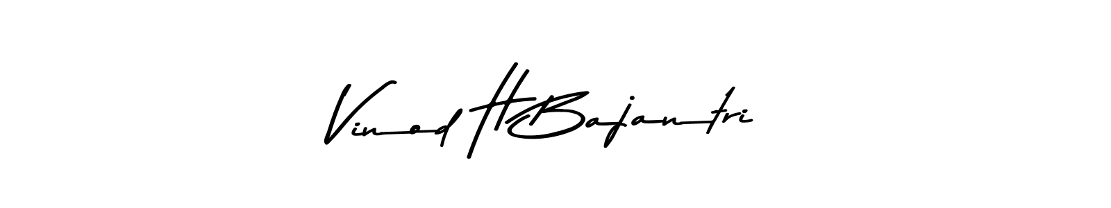 Vinod H Bajantri stylish signature style. Best Handwritten Sign (Asem Kandis PERSONAL USE) for my name. Handwritten Signature Collection Ideas for my name Vinod H Bajantri. Vinod H Bajantri signature style 9 images and pictures png