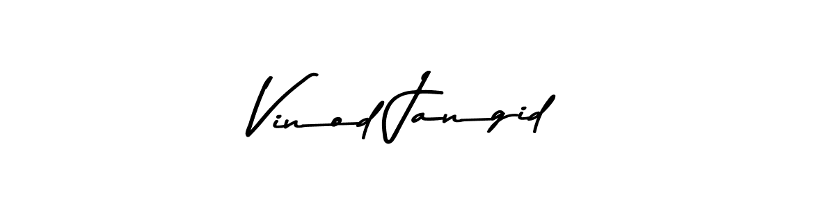 Design your own signature with our free online signature maker. With this signature software, you can create a handwritten (Asem Kandis PERSONAL USE) signature for name Vinod Jangid. Vinod Jangid signature style 9 images and pictures png