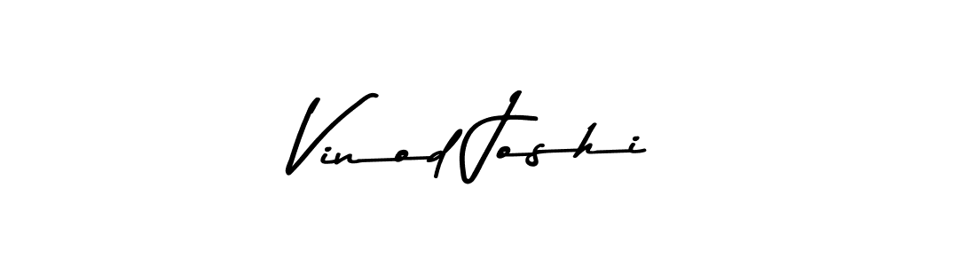 How to make Vinod Joshi name signature. Use Asem Kandis PERSONAL USE style for creating short signs online. This is the latest handwritten sign. Vinod Joshi signature style 9 images and pictures png