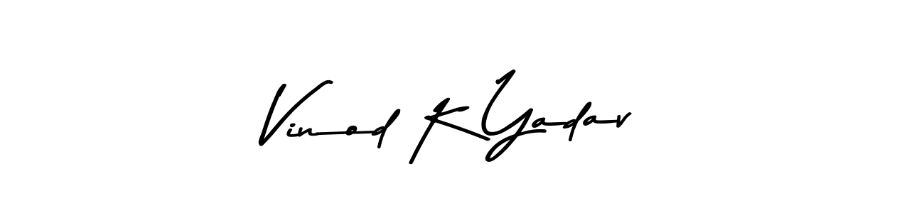 Also we have Vinod K Yadav name is the best signature style. Create professional handwritten signature collection using Asem Kandis PERSONAL USE autograph style. Vinod K Yadav signature style 9 images and pictures png