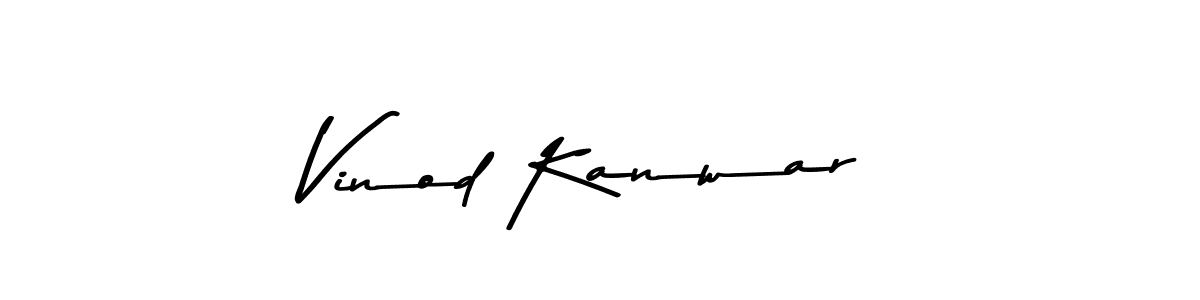 Create a beautiful signature design for name Vinod Kanwar. With this signature (Asem Kandis PERSONAL USE) fonts, you can make a handwritten signature for free. Vinod Kanwar signature style 9 images and pictures png