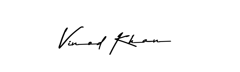 Asem Kandis PERSONAL USE is a professional signature style that is perfect for those who want to add a touch of class to their signature. It is also a great choice for those who want to make their signature more unique. Get Vinod Khan name to fancy signature for free. Vinod Khan signature style 9 images and pictures png