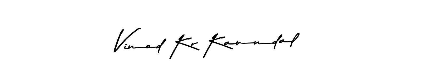 Create a beautiful signature design for name Vinod Kr Kaundal. With this signature (Asem Kandis PERSONAL USE) fonts, you can make a handwritten signature for free. Vinod Kr Kaundal signature style 9 images and pictures png