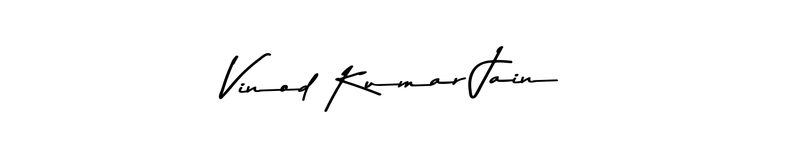 How to make Vinod Kumar Jain name signature. Use Asem Kandis PERSONAL USE style for creating short signs online. This is the latest handwritten sign. Vinod Kumar Jain signature style 9 images and pictures png