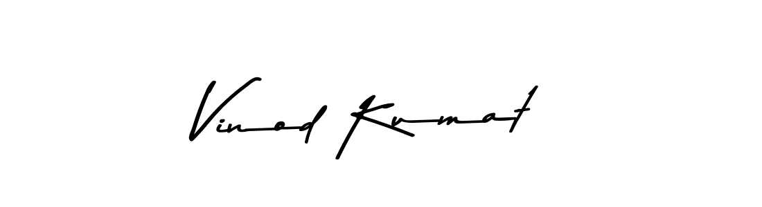 Design your own signature with our free online signature maker. With this signature software, you can create a handwritten (Asem Kandis PERSONAL USE) signature for name Vinod Kumat. Vinod Kumat signature style 9 images and pictures png