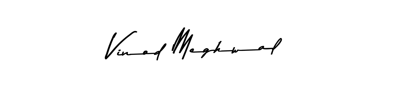 Use a signature maker to create a handwritten signature online. With this signature software, you can design (Asem Kandis PERSONAL USE) your own signature for name Vinod Meghwal. Vinod Meghwal signature style 9 images and pictures png