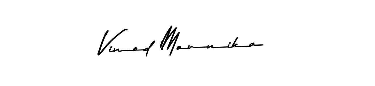 You can use this online signature creator to create a handwritten signature for the name Vinod Mounika. This is the best online autograph maker. Vinod Mounika signature style 9 images and pictures png