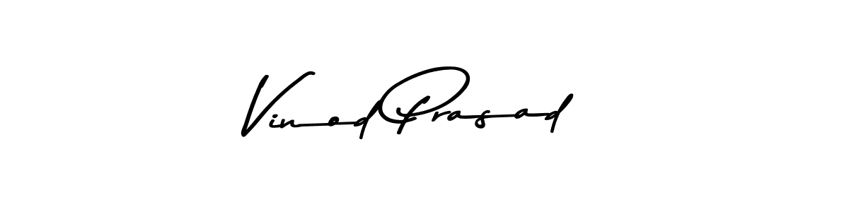 Create a beautiful signature design for name Vinod Prasad. With this signature (Asem Kandis PERSONAL USE) fonts, you can make a handwritten signature for free. Vinod Prasad signature style 9 images and pictures png