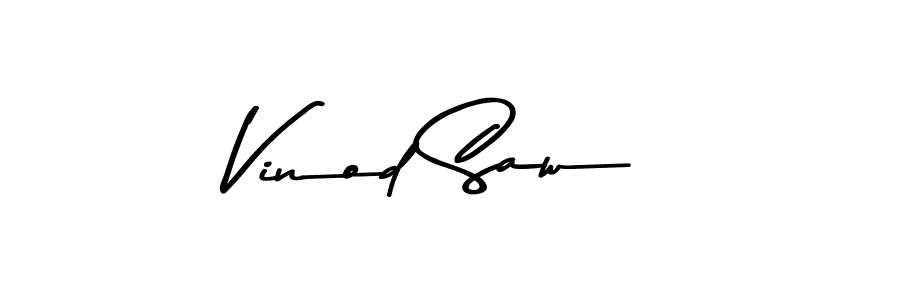 Design your own signature with our free online signature maker. With this signature software, you can create a handwritten (Asem Kandis PERSONAL USE) signature for name Vinod Saw. Vinod Saw signature style 9 images and pictures png