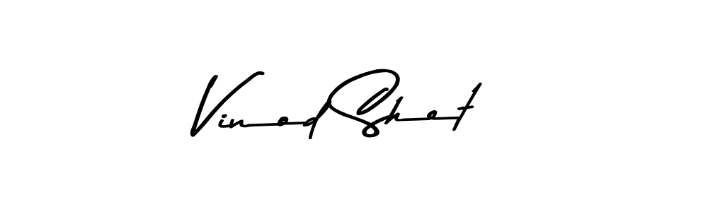 Use a signature maker to create a handwritten signature online. With this signature software, you can design (Asem Kandis PERSONAL USE) your own signature for name Vinod Shet. Vinod Shet signature style 9 images and pictures png