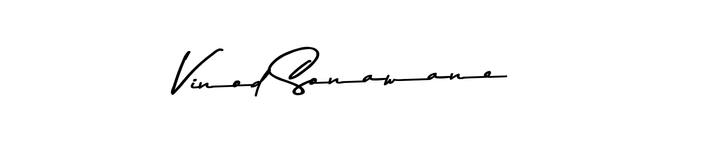 Design your own signature with our free online signature maker. With this signature software, you can create a handwritten (Asem Kandis PERSONAL USE) signature for name Vinod Sonawane. Vinod Sonawane signature style 9 images and pictures png