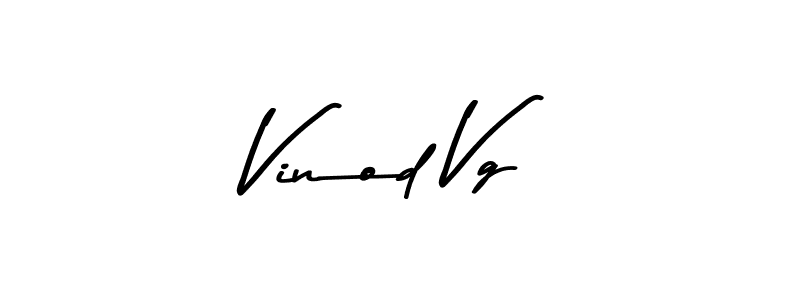 Create a beautiful signature design for name Vinod Vg. With this signature (Asem Kandis PERSONAL USE) fonts, you can make a handwritten signature for free. Vinod Vg signature style 9 images and pictures png