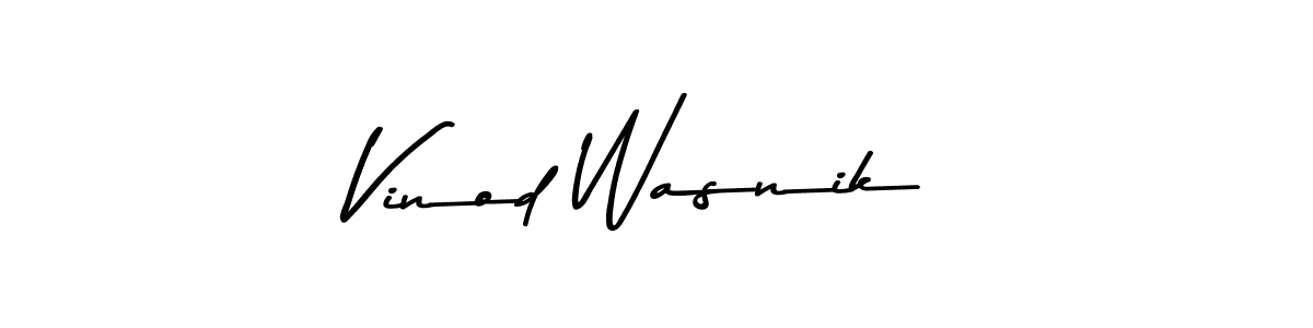 Here are the top 10 professional signature styles for the name Vinod Wasnik. These are the best autograph styles you can use for your name. Vinod Wasnik signature style 9 images and pictures png