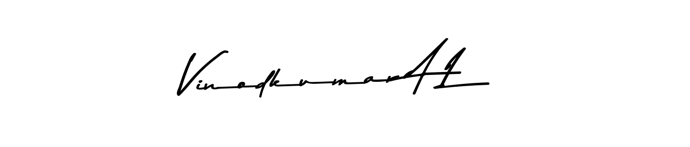 How to make Vinodkumar A L signature? Asem Kandis PERSONAL USE is a professional autograph style. Create handwritten signature for Vinodkumar A L name. Vinodkumar A L signature style 9 images and pictures png