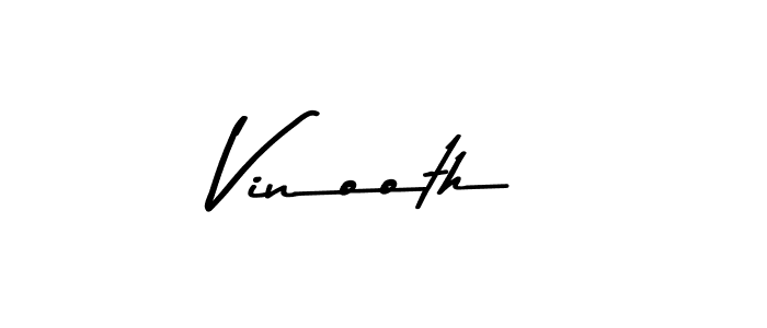 Use a signature maker to create a handwritten signature online. With this signature software, you can design (Asem Kandis PERSONAL USE) your own signature for name Vinooth. Vinooth signature style 9 images and pictures png