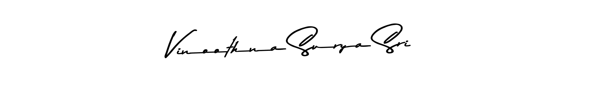 Make a beautiful signature design for name Vinoothna Surya Sri. With this signature (Asem Kandis PERSONAL USE) style, you can create a handwritten signature for free. Vinoothna Surya Sri signature style 9 images and pictures png