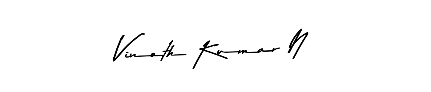 Make a short Vinoth Kumar N signature style. Manage your documents anywhere anytime using Asem Kandis PERSONAL USE. Create and add eSignatures, submit forms, share and send files easily. Vinoth Kumar N signature style 9 images and pictures png