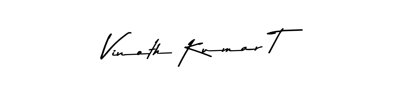 Asem Kandis PERSONAL USE is a professional signature style that is perfect for those who want to add a touch of class to their signature. It is also a great choice for those who want to make their signature more unique. Get Vinoth Kumar T name to fancy signature for free. Vinoth Kumar T signature style 9 images and pictures png