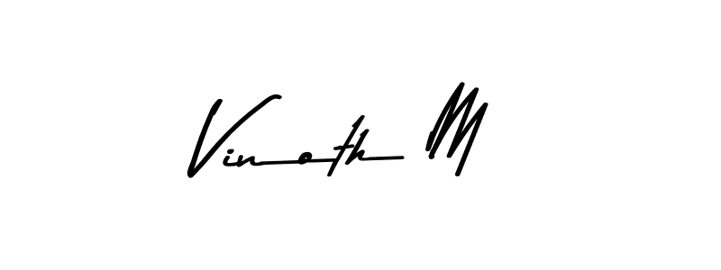 Make a beautiful signature design for name Vinoth M. Use this online signature maker to create a handwritten signature for free. Vinoth M signature style 9 images and pictures png