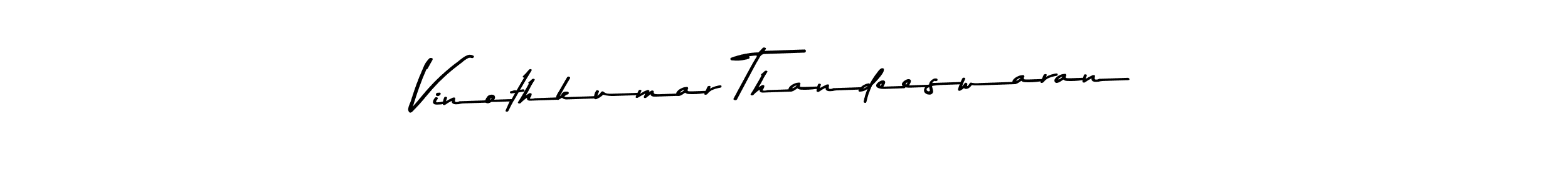 Make a beautiful signature design for name Vinothkumar Thandeeswaran. With this signature (Asem Kandis PERSONAL USE) style, you can create a handwritten signature for free. Vinothkumar Thandeeswaran signature style 9 images and pictures png