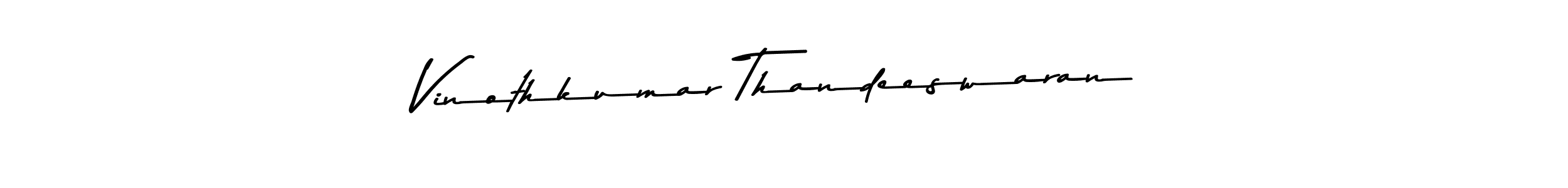 The best way (Asem Kandis PERSONAL USE) to make a short signature is to pick only two or three words in your name. The name Vinothkumar Thandeeswaran include a total of six letters. For converting this name. Vinothkumar Thandeeswaran signature style 9 images and pictures png