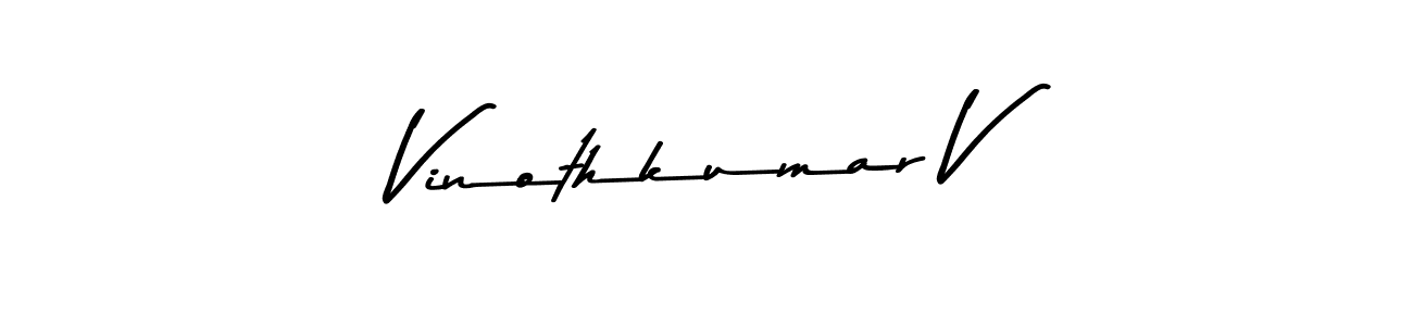 Use a signature maker to create a handwritten signature online. With this signature software, you can design (Asem Kandis PERSONAL USE) your own signature for name Vinothkumar V. Vinothkumar V signature style 9 images and pictures png