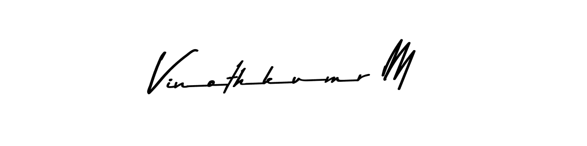 Design your own signature with our free online signature maker. With this signature software, you can create a handwritten (Asem Kandis PERSONAL USE) signature for name Vinothkumr M. Vinothkumr M signature style 9 images and pictures png