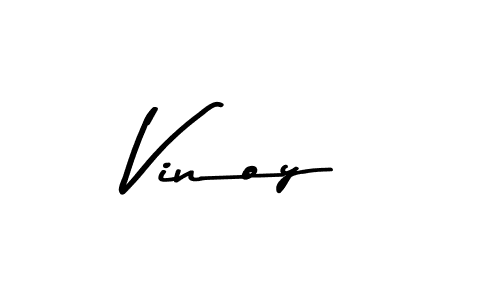 Make a beautiful signature design for name Vinoy. With this signature (Asem Kandis PERSONAL USE) style, you can create a handwritten signature for free. Vinoy signature style 9 images and pictures png