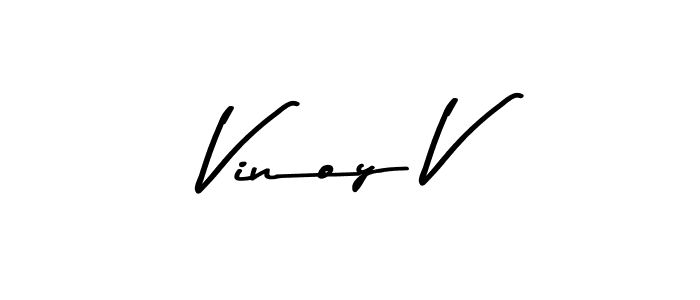 Also You can easily find your signature by using the search form. We will create Vinoy V name handwritten signature images for you free of cost using Asem Kandis PERSONAL USE sign style. Vinoy V signature style 9 images and pictures png