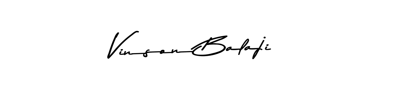 Here are the top 10 professional signature styles for the name Vinson Balaji. These are the best autograph styles you can use for your name. Vinson Balaji signature style 9 images and pictures png