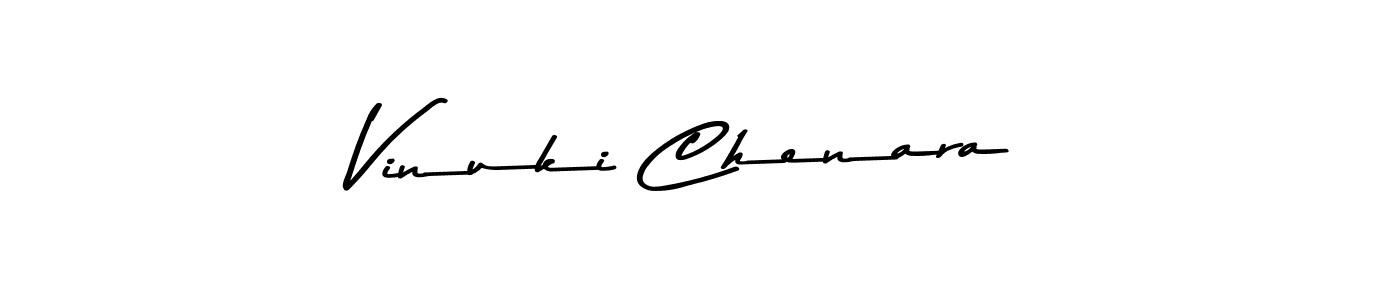 Make a beautiful signature design for name Vinuki Chenara. With this signature (Asem Kandis PERSONAL USE) style, you can create a handwritten signature for free. Vinuki Chenara signature style 9 images and pictures png
