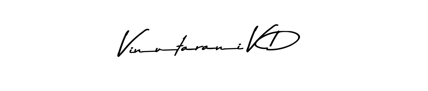 Vinutarani V D stylish signature style. Best Handwritten Sign (Asem Kandis PERSONAL USE) for my name. Handwritten Signature Collection Ideas for my name Vinutarani V D. Vinutarani V D signature style 9 images and pictures png