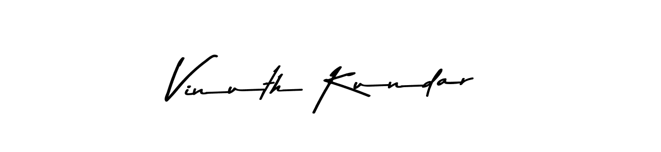 This is the best signature style for the Vinuth Kundar name. Also you like these signature font (Asem Kandis PERSONAL USE). Mix name signature. Vinuth Kundar signature style 9 images and pictures png