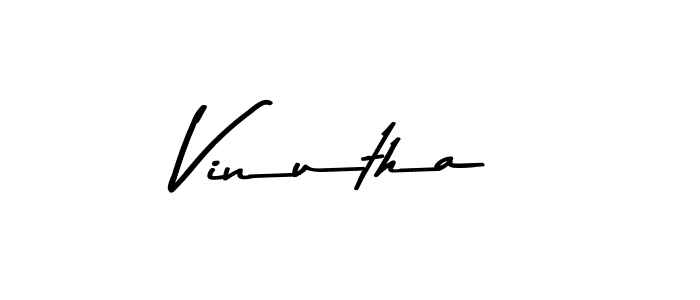 How to make Vinutha name signature. Use Asem Kandis PERSONAL USE style for creating short signs online. This is the latest handwritten sign. Vinutha signature style 9 images and pictures png