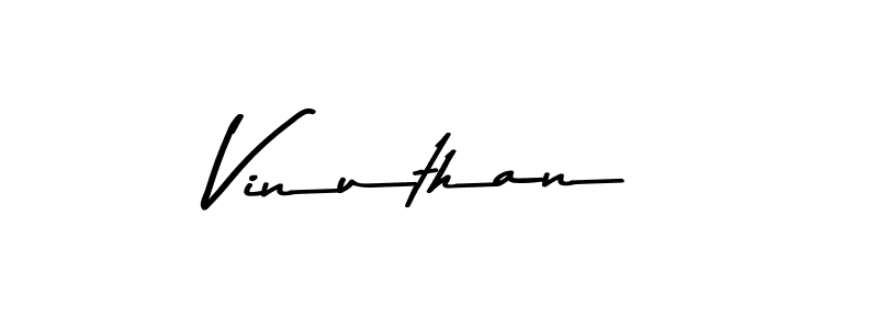 Also we have Vinuthan name is the best signature style. Create professional handwritten signature collection using Asem Kandis PERSONAL USE autograph style. Vinuthan signature style 9 images and pictures png