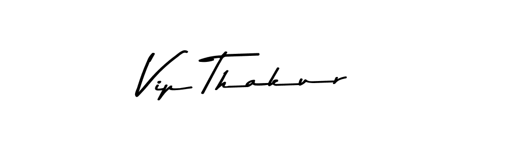 How to make Vip Thakur name signature. Use Asem Kandis PERSONAL USE style for creating short signs online. This is the latest handwritten sign. Vip Thakur signature style 9 images and pictures png