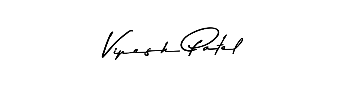 Make a beautiful signature design for name Vipesh Patel. With this signature (Asem Kandis PERSONAL USE) style, you can create a handwritten signature for free. Vipesh Patel signature style 9 images and pictures png