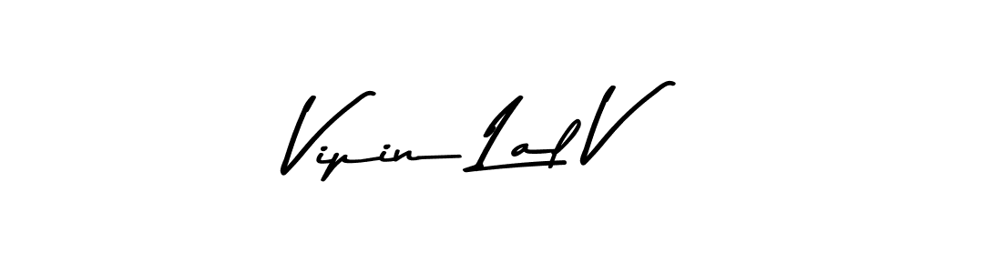 if you are searching for the best signature style for your name Vipin Lal V. so please give up your signature search. here we have designed multiple signature styles  using Asem Kandis PERSONAL USE. Vipin Lal V signature style 9 images and pictures png