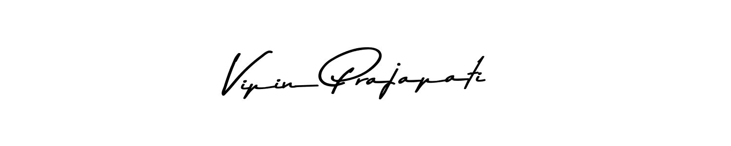 How to make Vipin Prajapati name signature. Use Asem Kandis PERSONAL USE style for creating short signs online. This is the latest handwritten sign. Vipin Prajapati signature style 9 images and pictures png