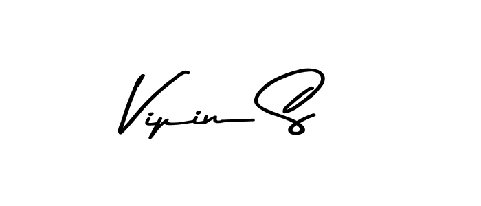 Vipin S stylish signature style. Best Handwritten Sign (Asem Kandis PERSONAL USE) for my name. Handwritten Signature Collection Ideas for my name Vipin S. Vipin S signature style 9 images and pictures png
