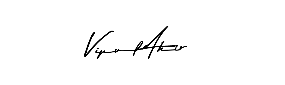 You can use this online signature creator to create a handwritten signature for the name Vipul Ahir. This is the best online autograph maker. Vipul Ahir signature style 9 images and pictures png