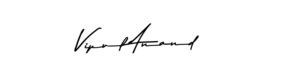 Create a beautiful signature design for name Vipul Anand. With this signature (Asem Kandis PERSONAL USE) fonts, you can make a handwritten signature for free. Vipul Anand signature style 9 images and pictures png