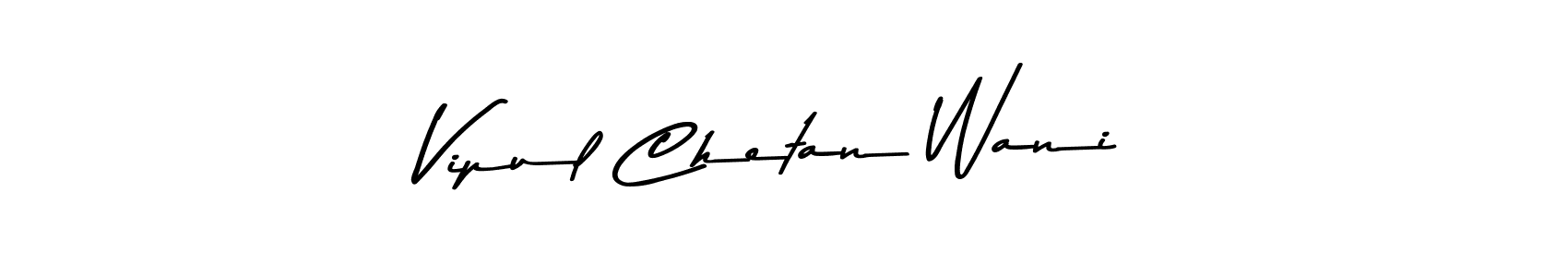 The best way (Asem Kandis PERSONAL USE) to make a short signature is to pick only two or three words in your name. The name Vipul Chetan Wani include a total of six letters. For converting this name. Vipul Chetan Wani signature style 9 images and pictures png