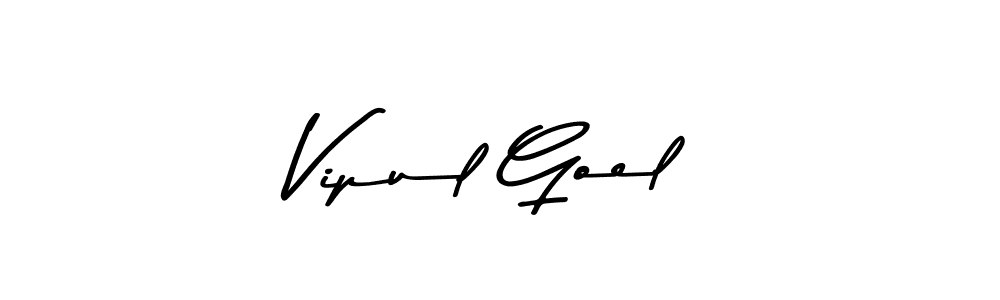 Create a beautiful signature design for name Vipul Goel. With this signature (Asem Kandis PERSONAL USE) fonts, you can make a handwritten signature for free. Vipul Goel signature style 9 images and pictures png