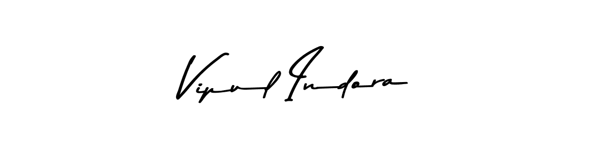 Create a beautiful signature design for name Vipul Indora. With this signature (Asem Kandis PERSONAL USE) fonts, you can make a handwritten signature for free. Vipul Indora signature style 9 images and pictures png