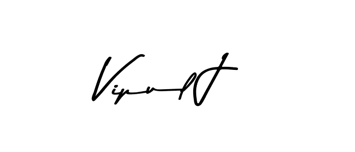 How to Draw Vipul J signature style? Asem Kandis PERSONAL USE is a latest design signature styles for name Vipul J. Vipul J signature style 9 images and pictures png