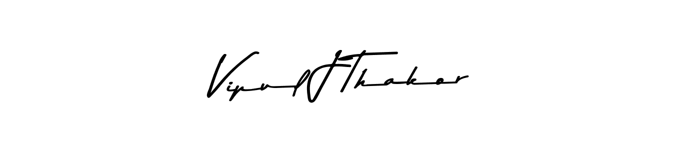 Design your own signature with our free online signature maker. With this signature software, you can create a handwritten (Asem Kandis PERSONAL USE) signature for name Vipul J Thakor. Vipul J Thakor signature style 9 images and pictures png